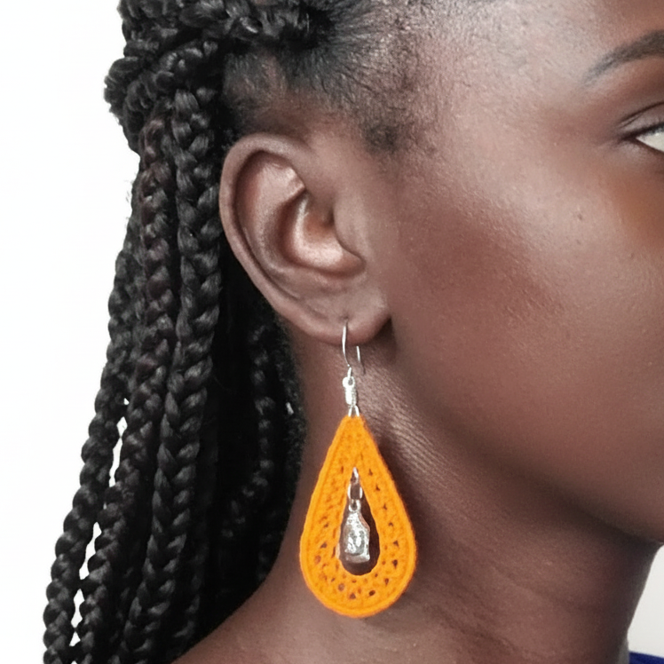 Buddha Teardrop Handcrafted Statement Earrings