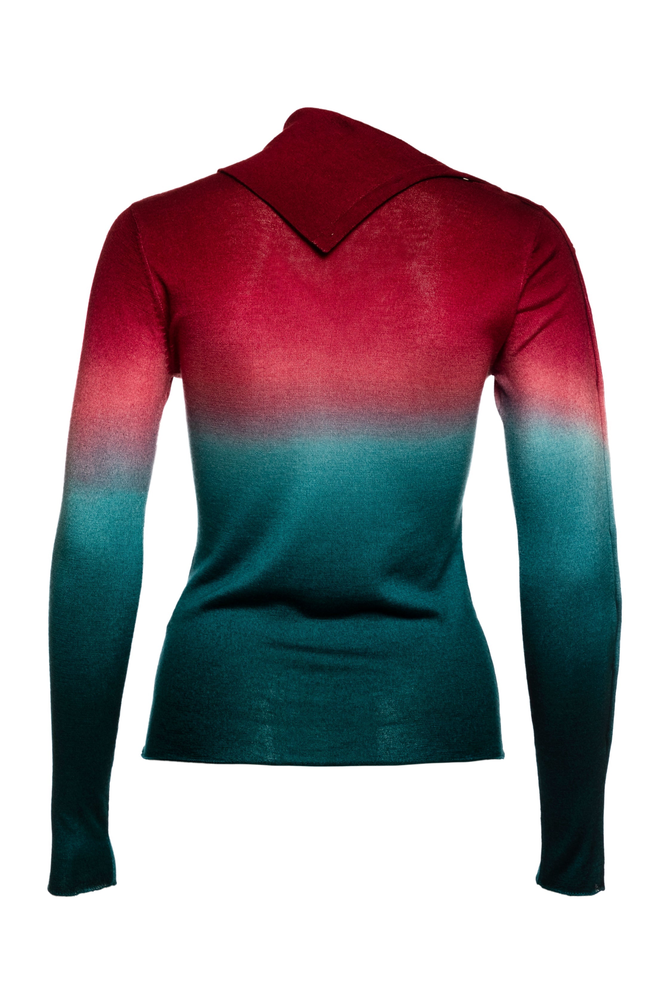 Pearl Body Fitted Flap Turtleneck Textured Top