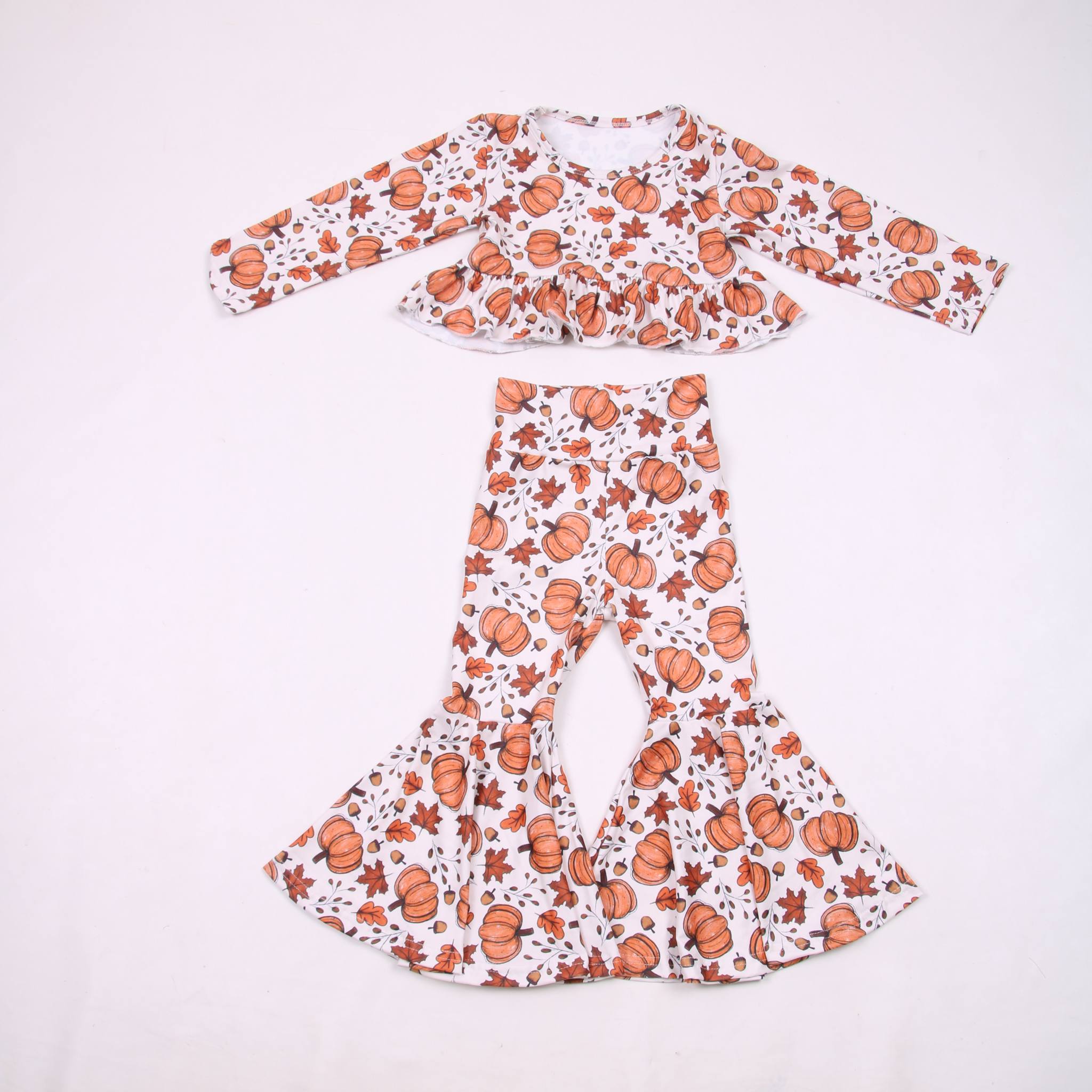 Pumpkin & Leaves Fall Baby & Toddler Silk Clothing Set