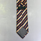 Alexander Julian Colours Pre-Owned Slanted Design Tie – 64" – Orange/Tan/Navy Blue