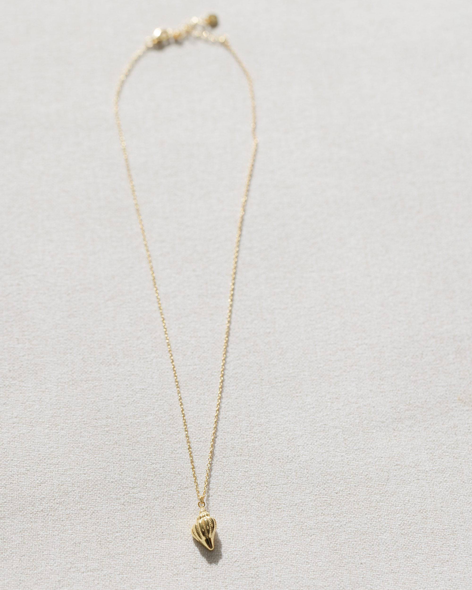 14k Gold Conch Shell Necklace