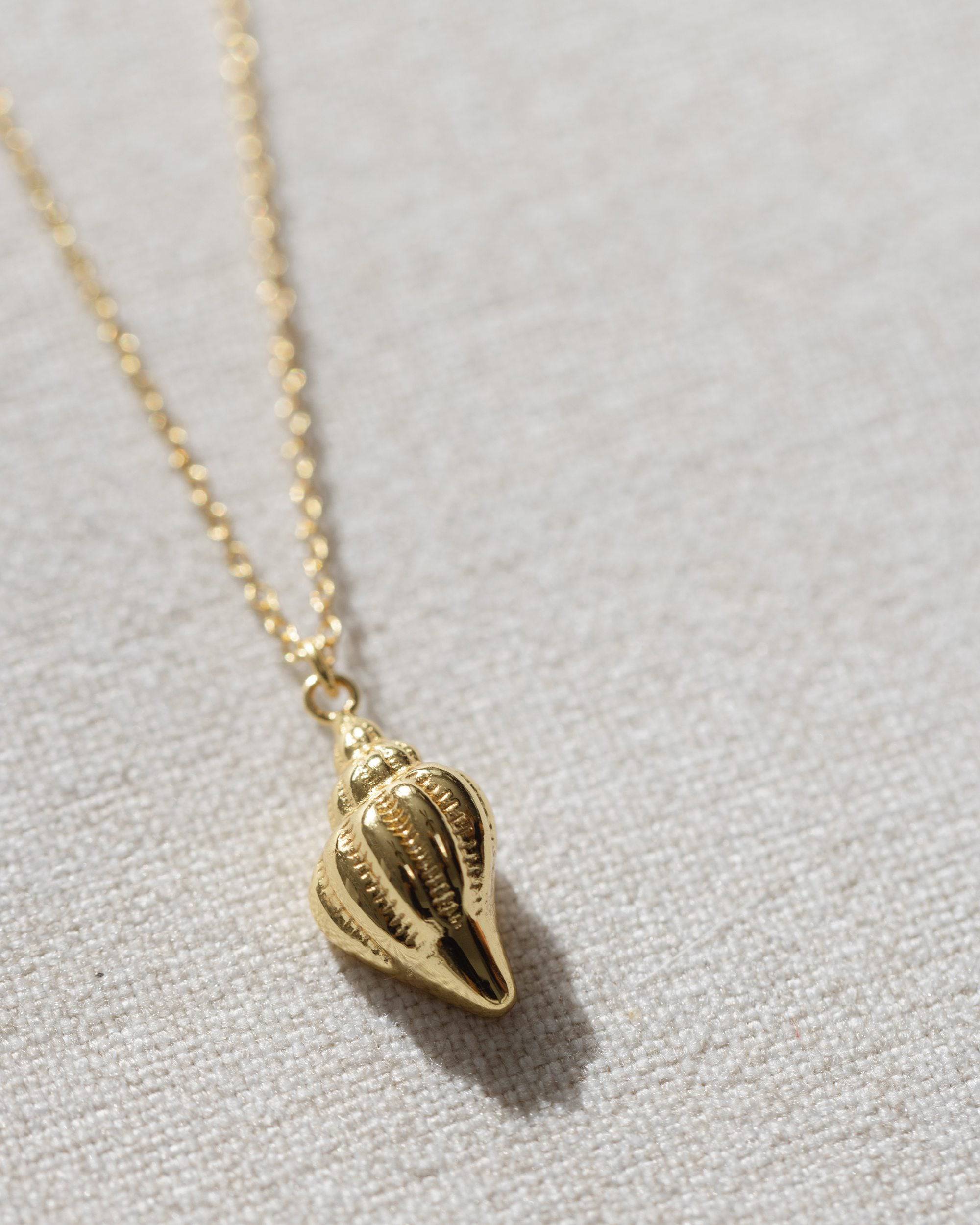 14k Gold Conch Shell Necklace