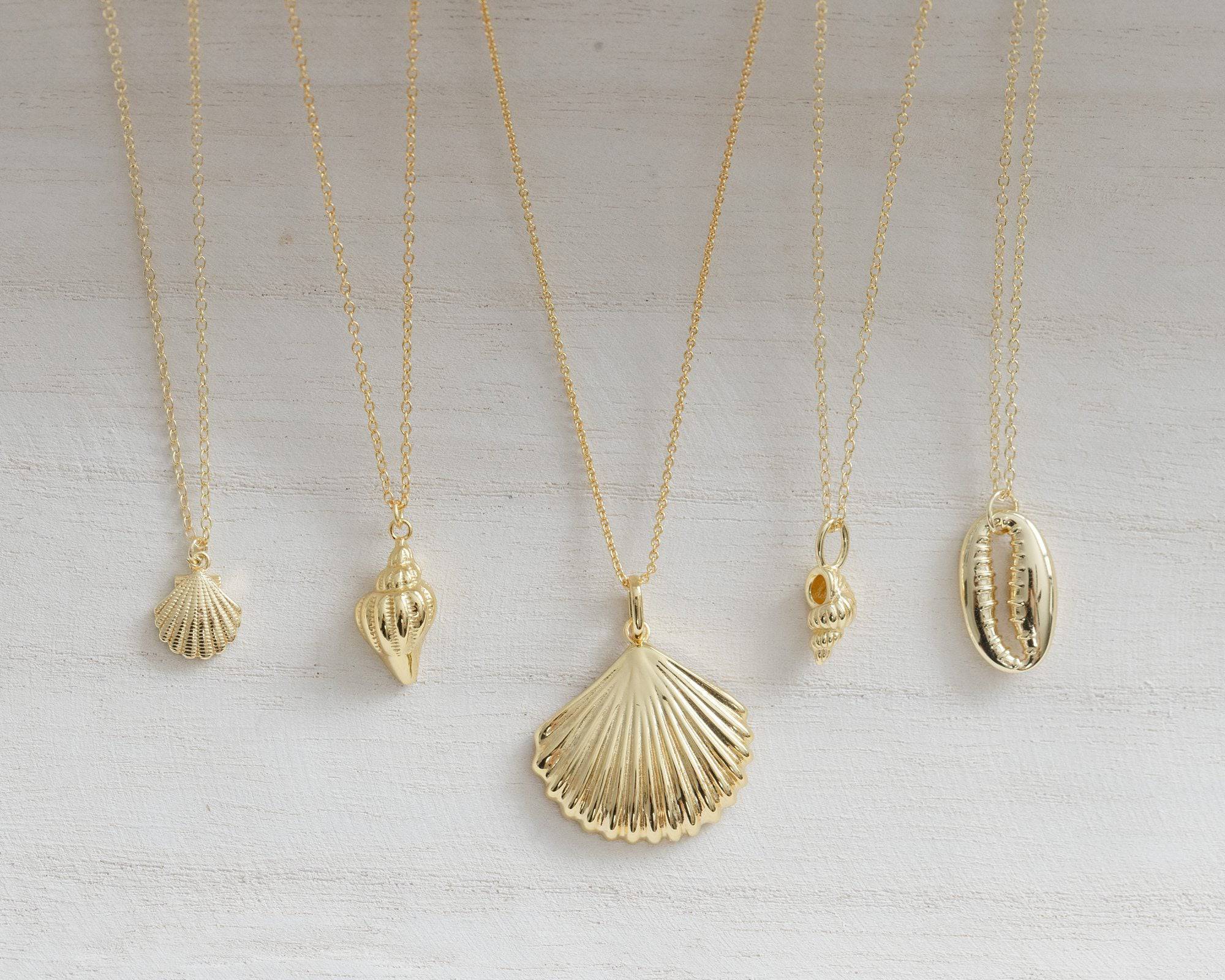 14k Gold Conch Shell Necklace