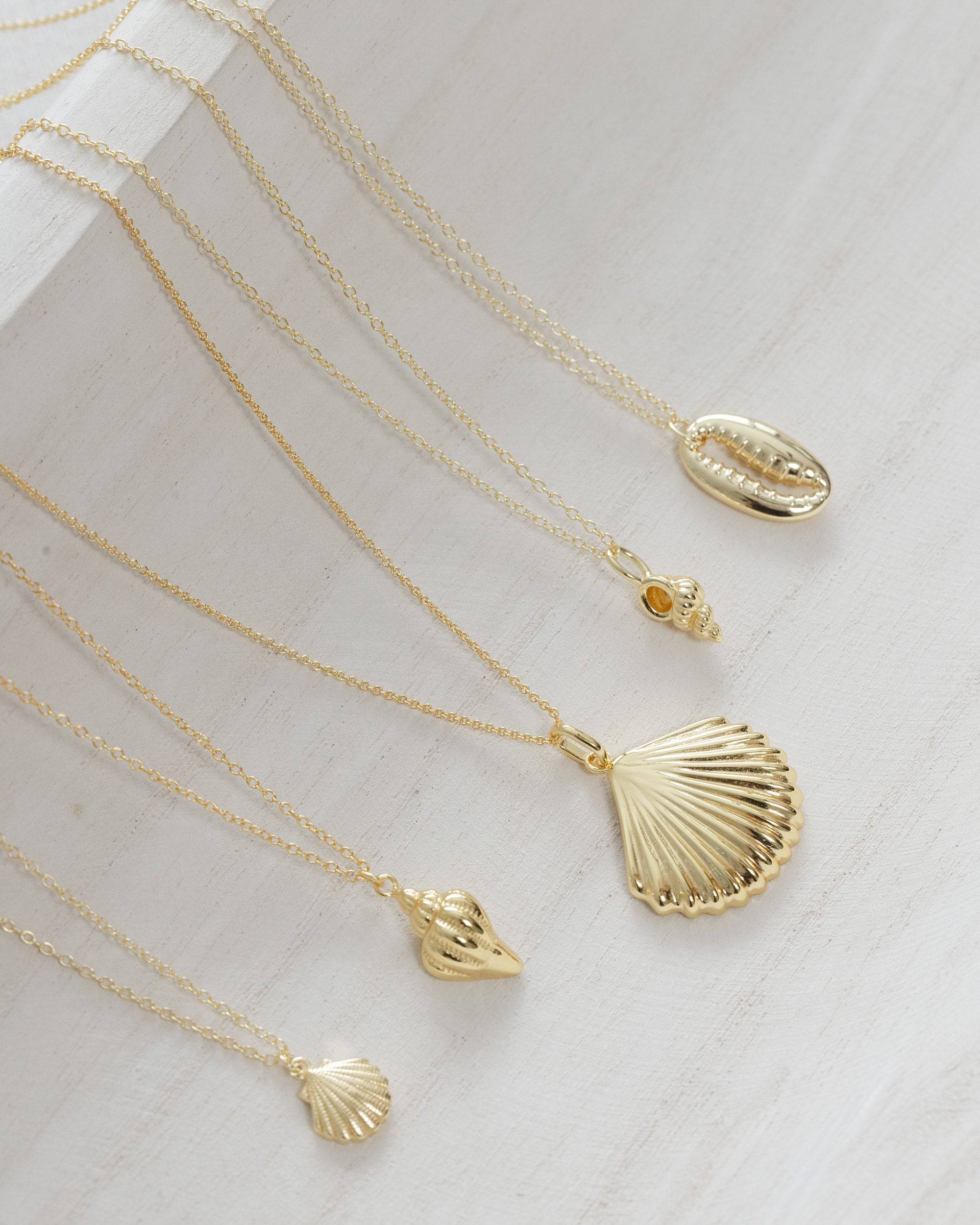 14k Gold Conch Shell Necklace