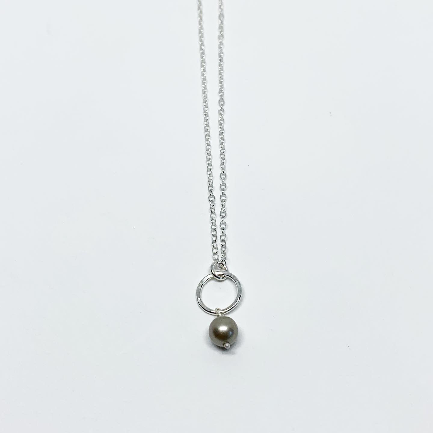 Mermaid Pearl Drop Charm Necklace-4