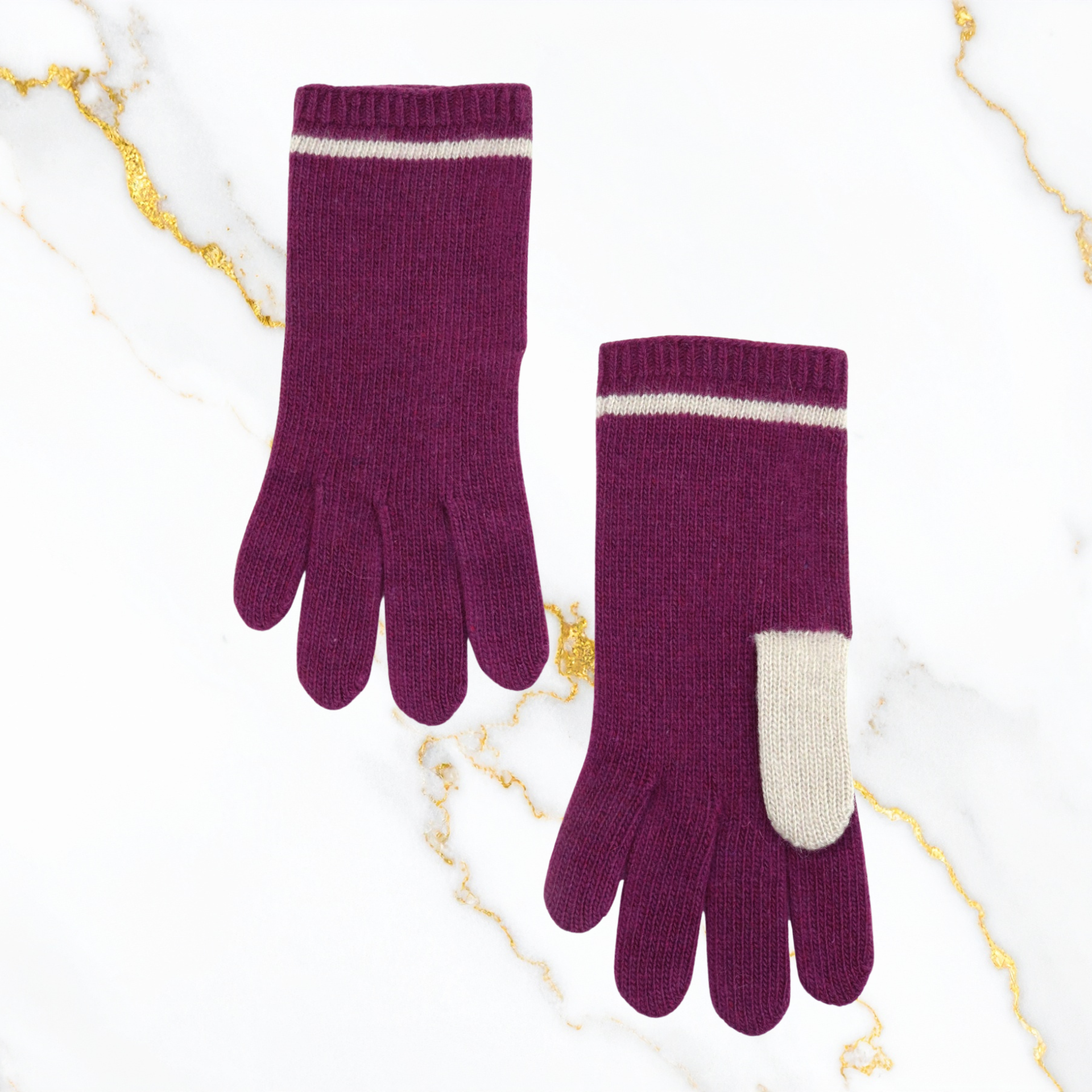 Cashmere Colorblock Gloves
