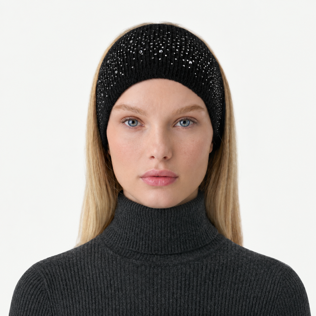 CASHMERE HEADBAND WITH RHINESTONES-0