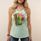 Pre-Loved Chile + Frijoles Festival Tank Top – Light Green