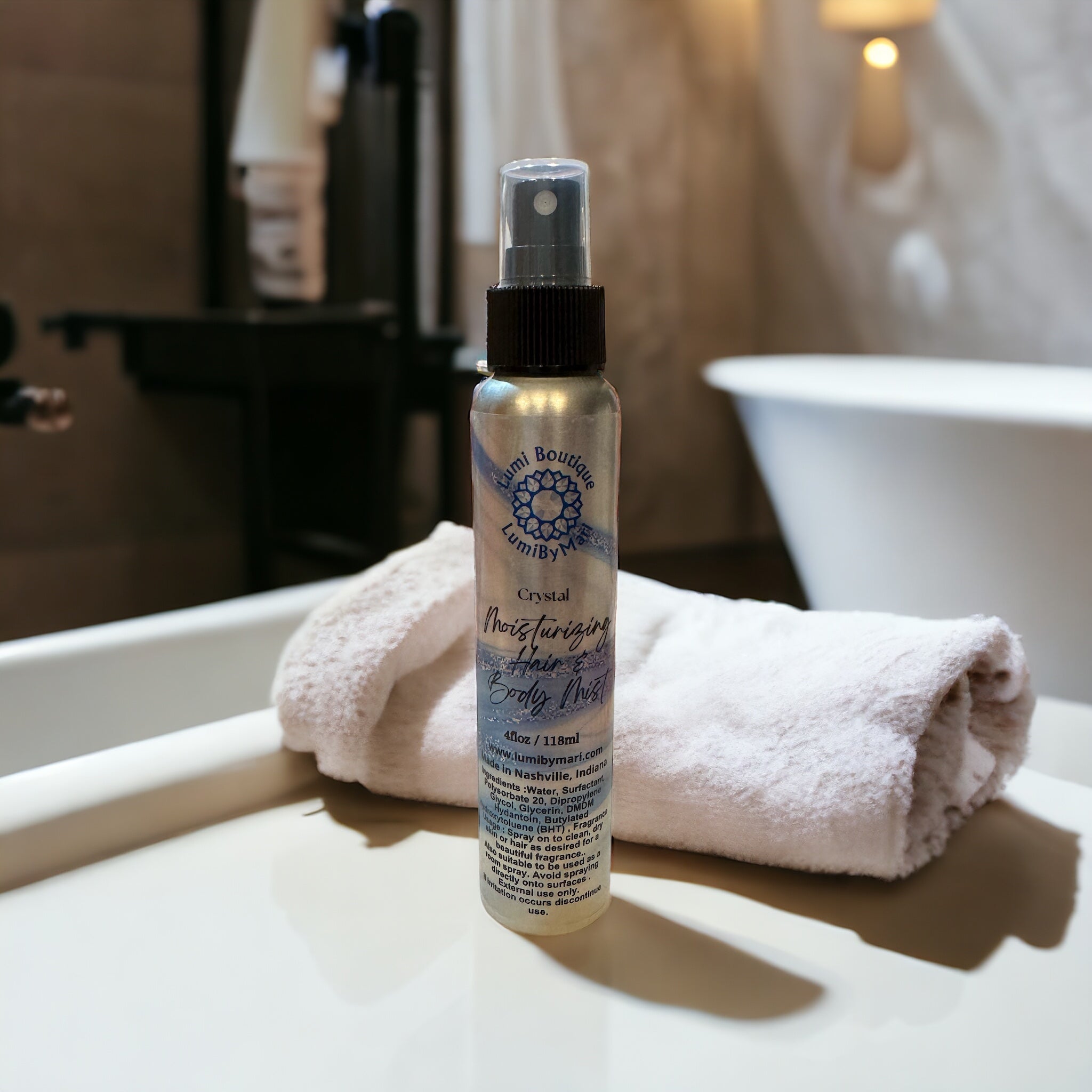 Natural Moisturizing Hair & Body Mist/ Room Spray – 4 fl Oz