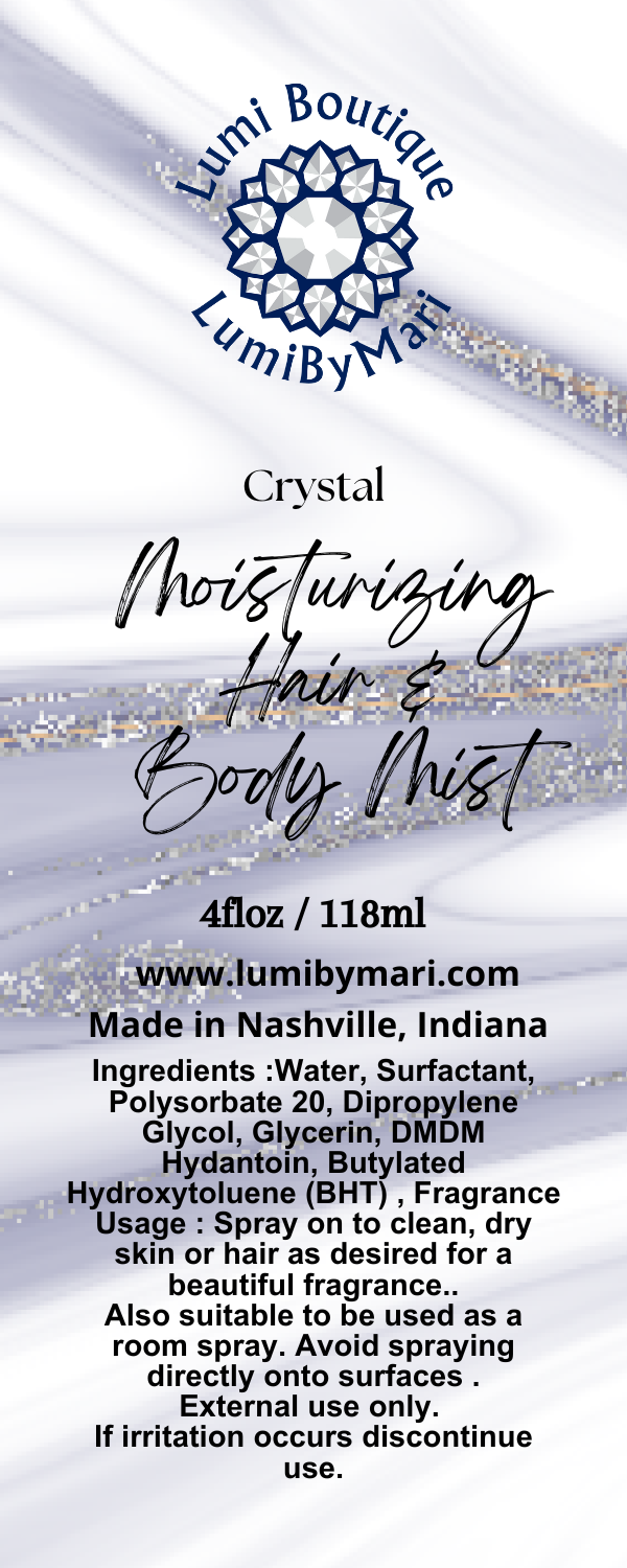 Natural Moisturizing Hair & Body Mist/ Room Spray – 4 fl Oz