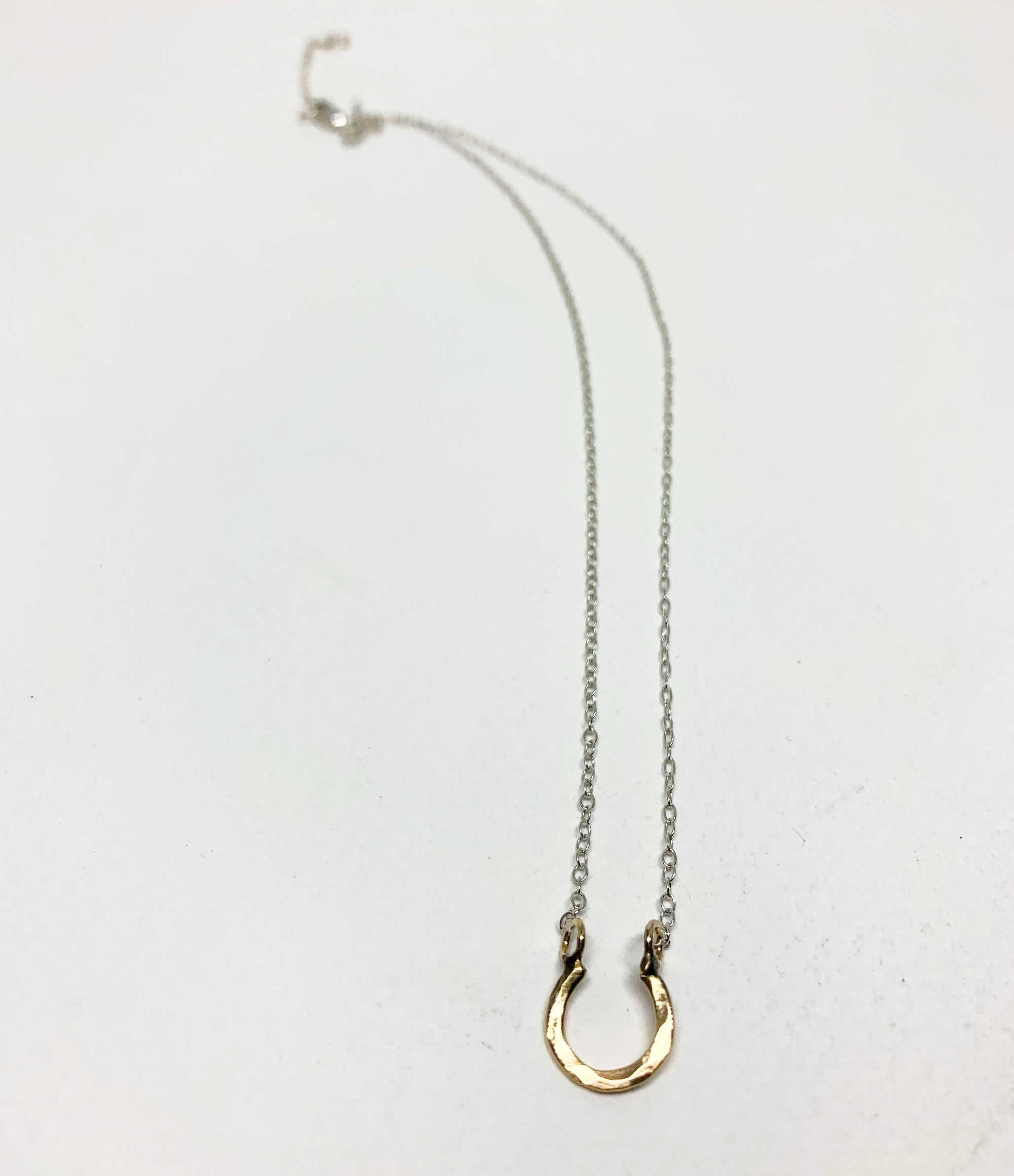 Mini Lucky Horseshoe Charm Necklace-4