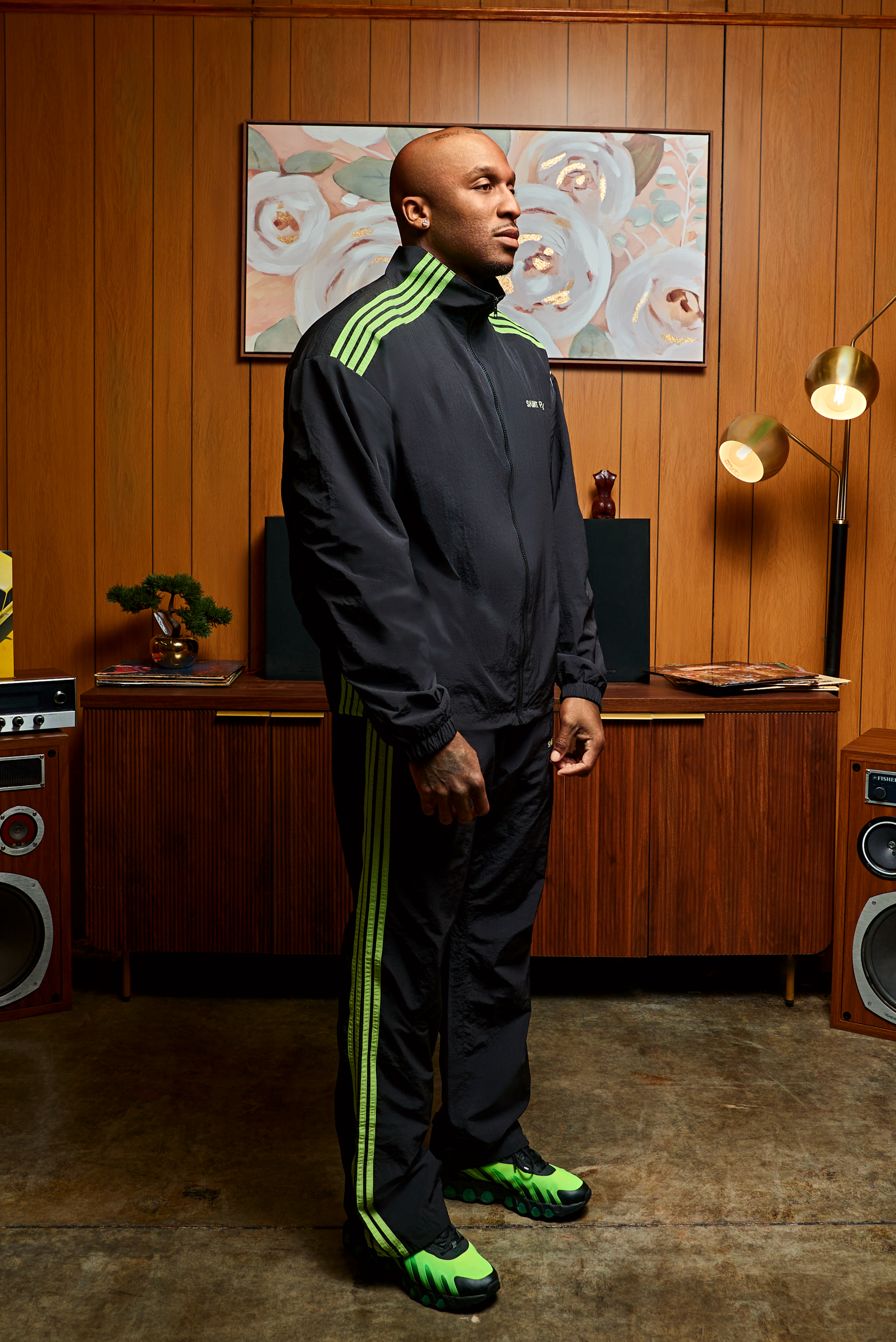 SAINT PERRY Otis Track Jacket and Pants - Black & Neon