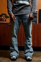 Angel Flare Denim Jeans - Mid-Rise Flared Fit