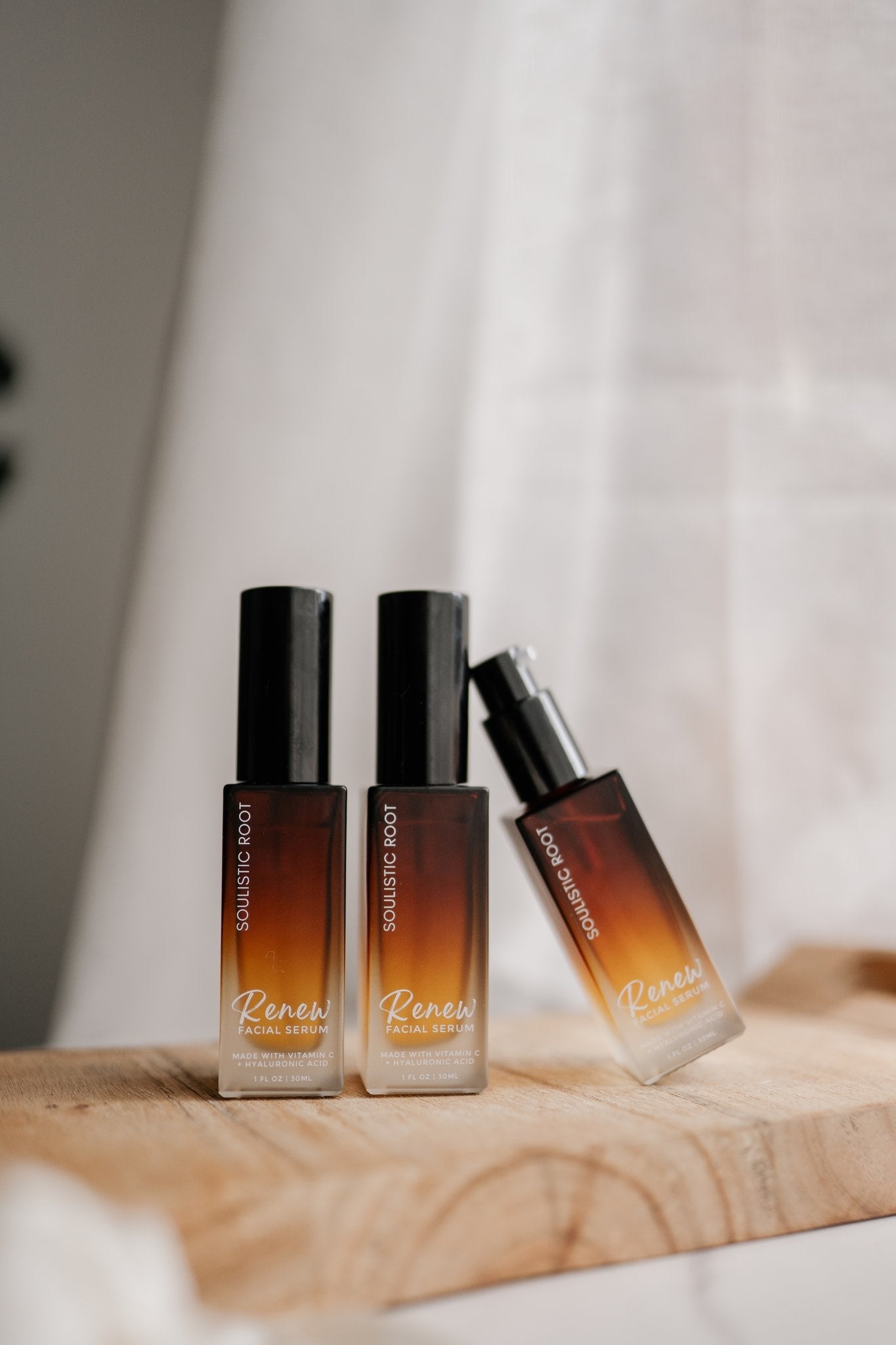 Renew Facial Serum – Hydrating Vitamin C + Hyaluronic Acid Skincare-1