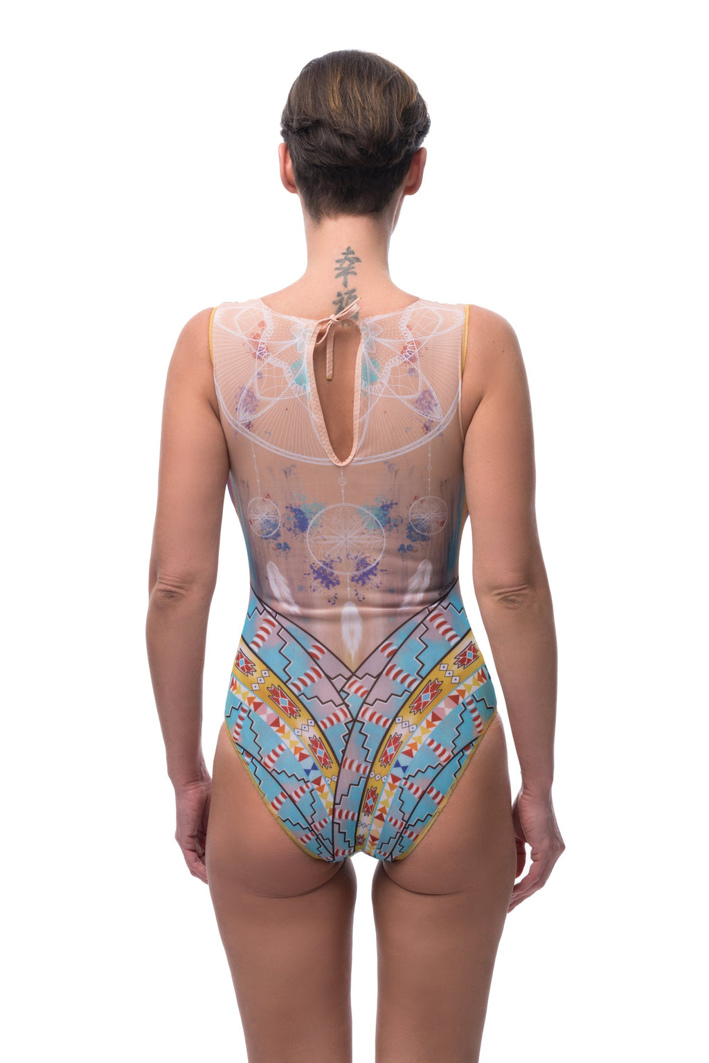 Dreamcatcher Sleeveless One-Piece Halter Swimsuit SPF 35