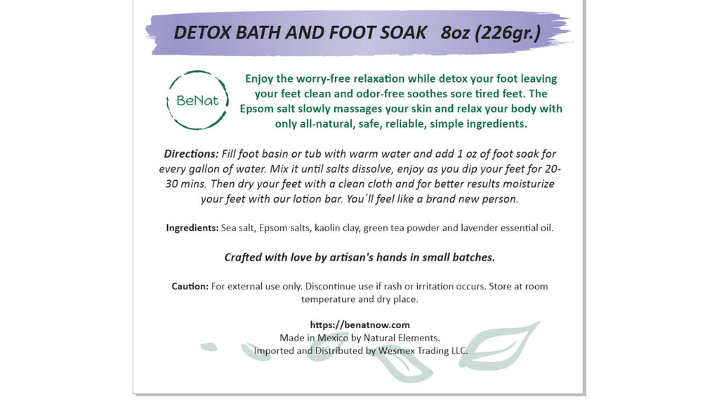 BeNat All-Natural Bath and Foot Soak – 4 Oz