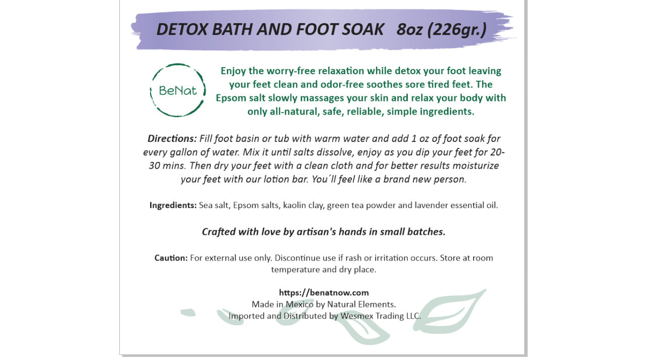 BeNat All-Natural Bath and Foot Soak – 4 Oz