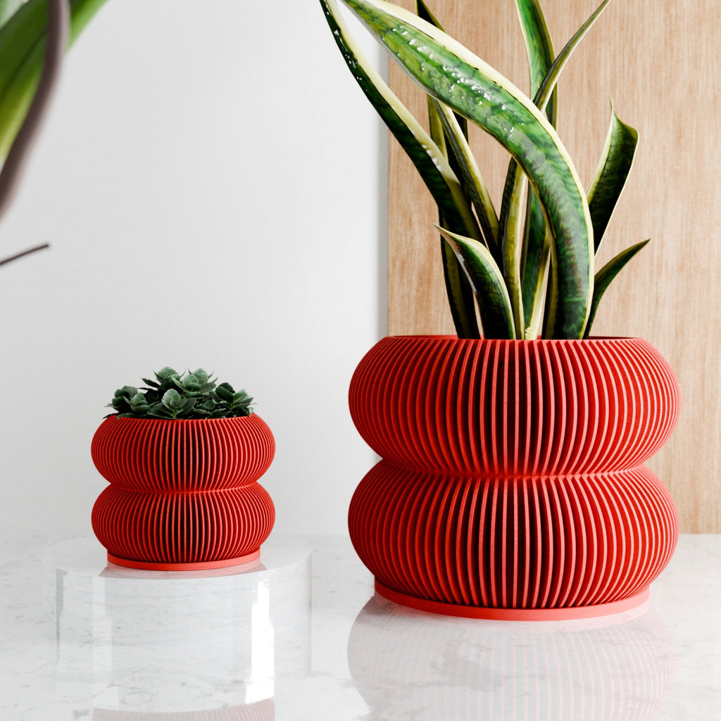 Double BUBBLES Planter | RED-2