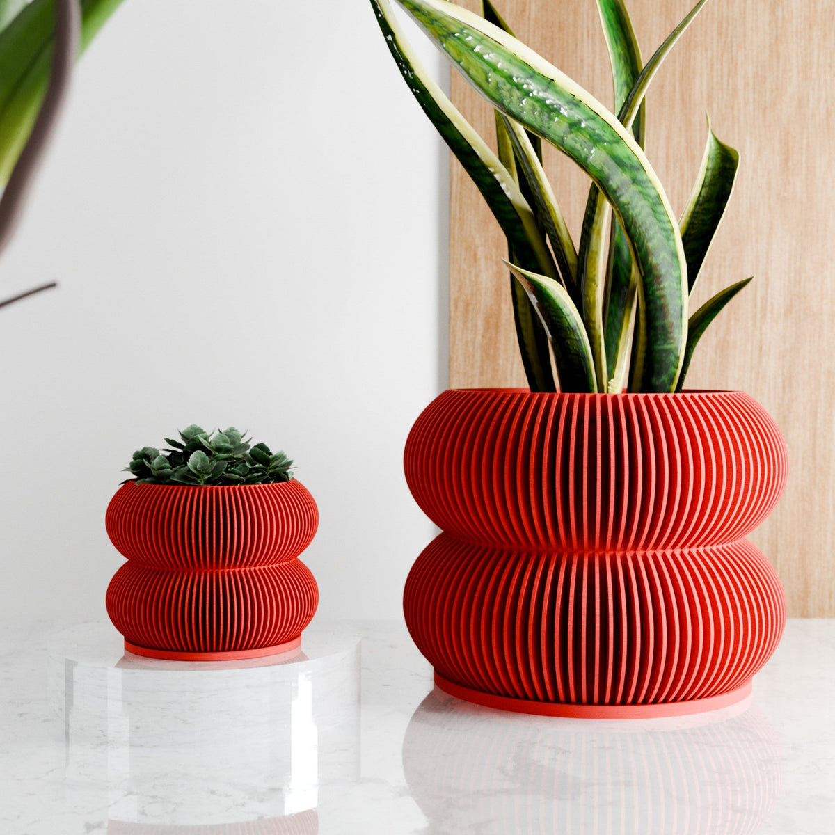 Double BUBBLES Planter | RED-2