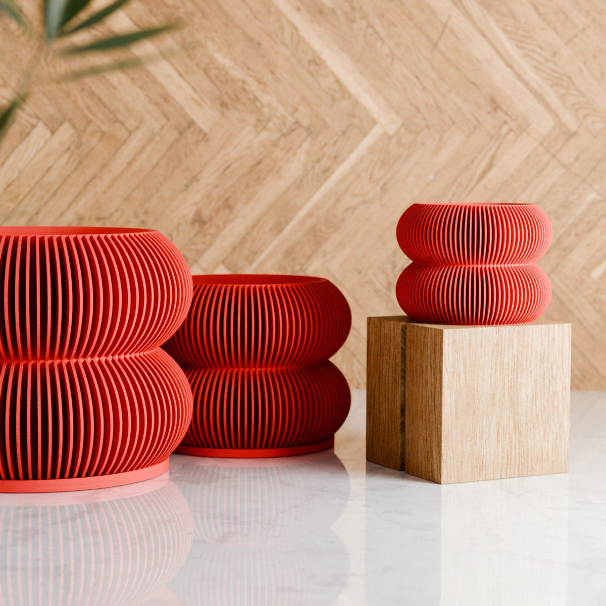 Double BUBBLES Planter | RED-4