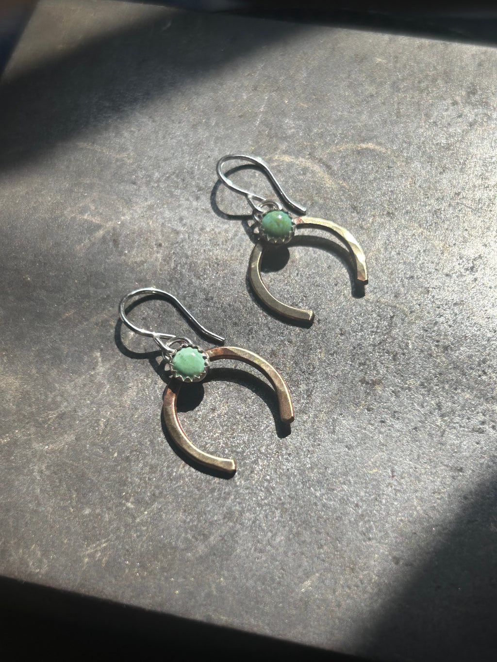 Turquoise Lucky Horseshoe Drop Earrings-3