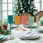 Eco Stems Party Cup Outdoor Stemmed Wine Glass – 4 Pc Set