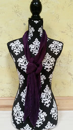 Shibori Pleated Solid Color Silk Scarf – Handmade to Order
