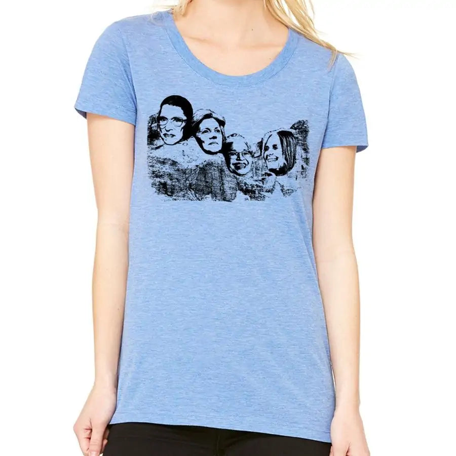 Great American Women on Mt. Rushmore Women’s Fitted T-Shirt
