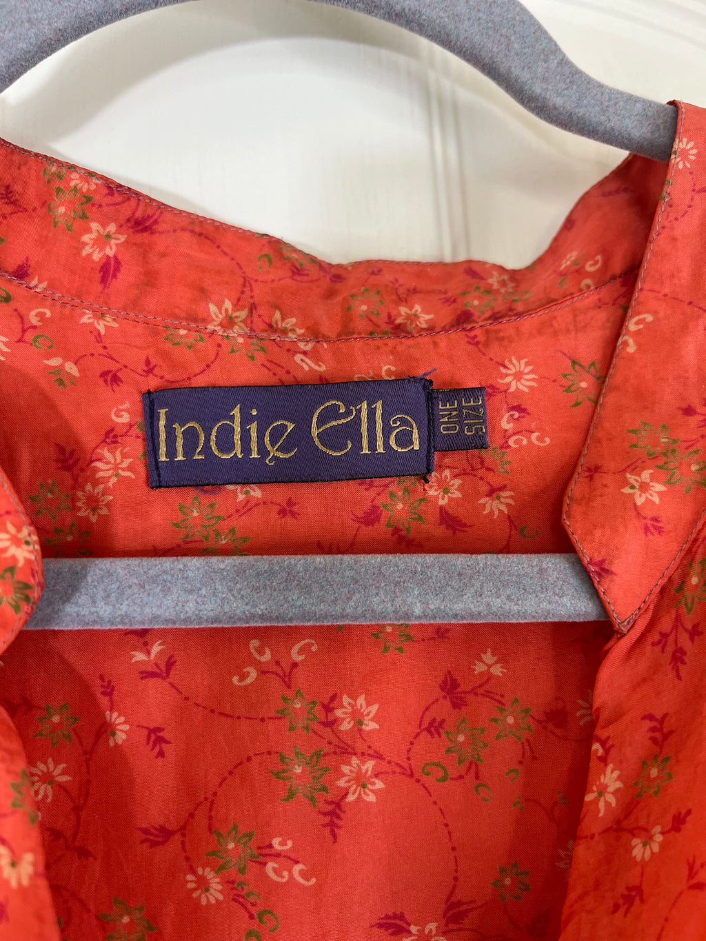 The INDRA Boho Chic Printed Upcycled Silk Crop Top