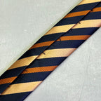 Alexander Julian Colours Pre-Owned Slanted Design Tie – 64" – Orange/Tan/Navy Blue