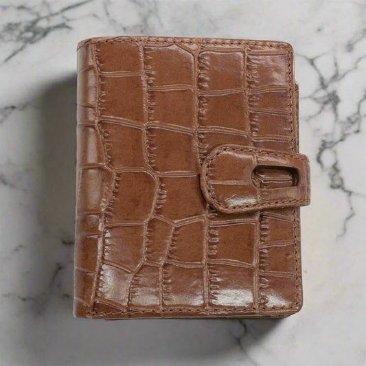 Crocodile Embossed Nappa Leather Wallet