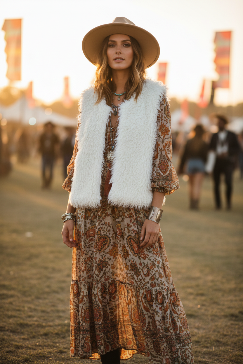 Faux Fur Festy Vest Size L In imagined location