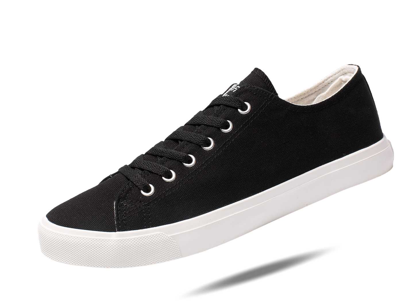 Retro Black/White Canvas Sneakers Unisex Size - Cushioned Insole-3