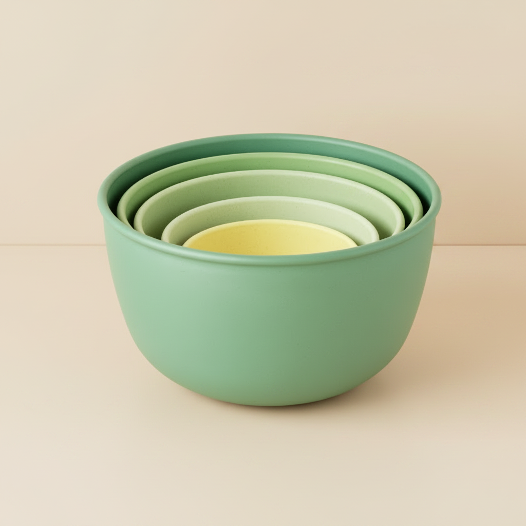 Astrik Plant-Based Plastic Mixing Bowls – 5-Piece Set