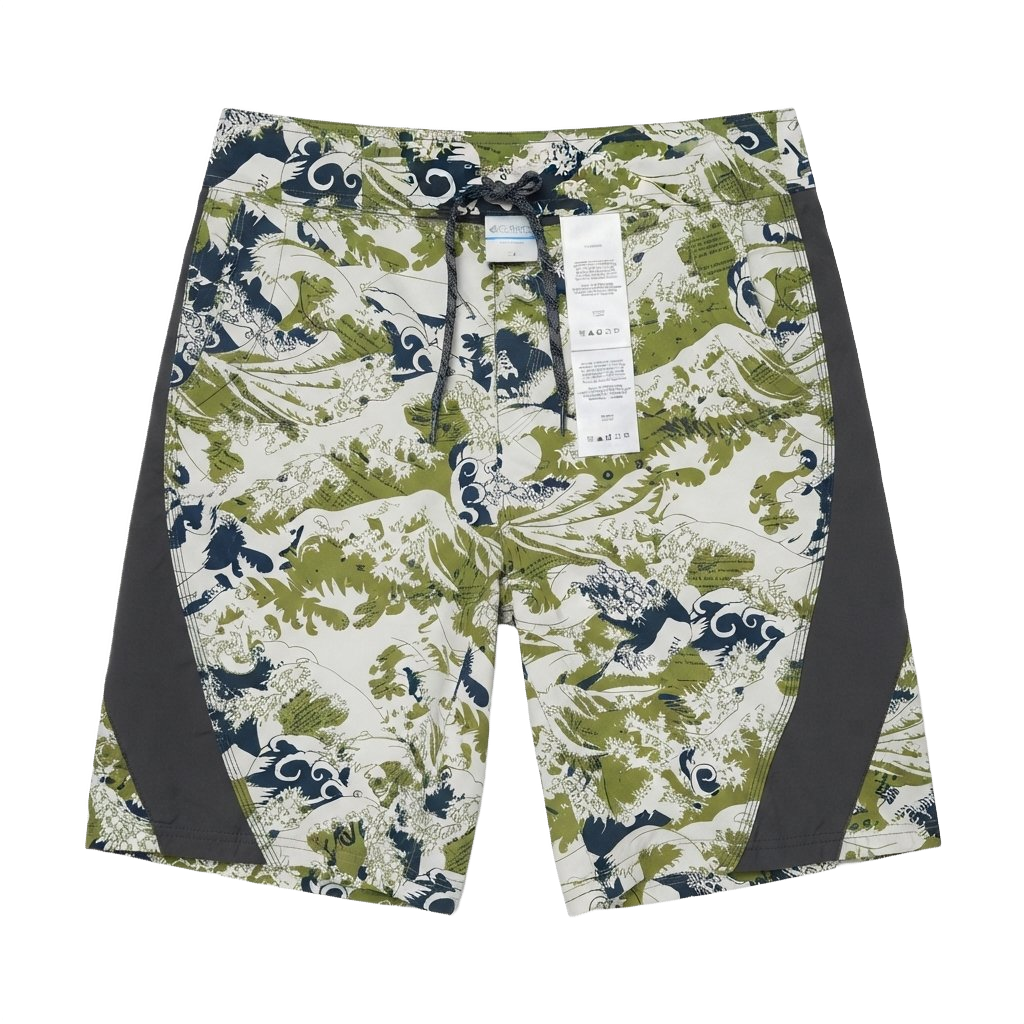 The JOLLYOLLIE Columbia Sportswear Wave Design Board Shorts