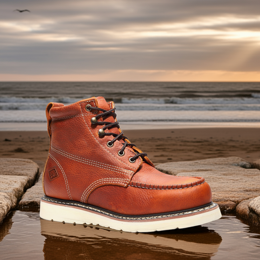 Frontier Classic 6" Moc Toe Steel Toe Boot – Golden Brown