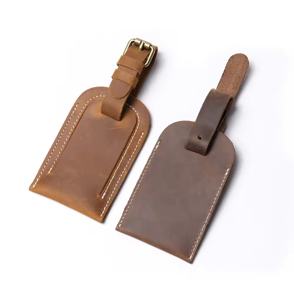 Full Grain Leather Luggage Tag-1