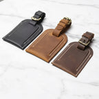 Full Grain Leather Luggage Tag-0