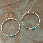 Solstice Hoops – Large - Turquoise-3