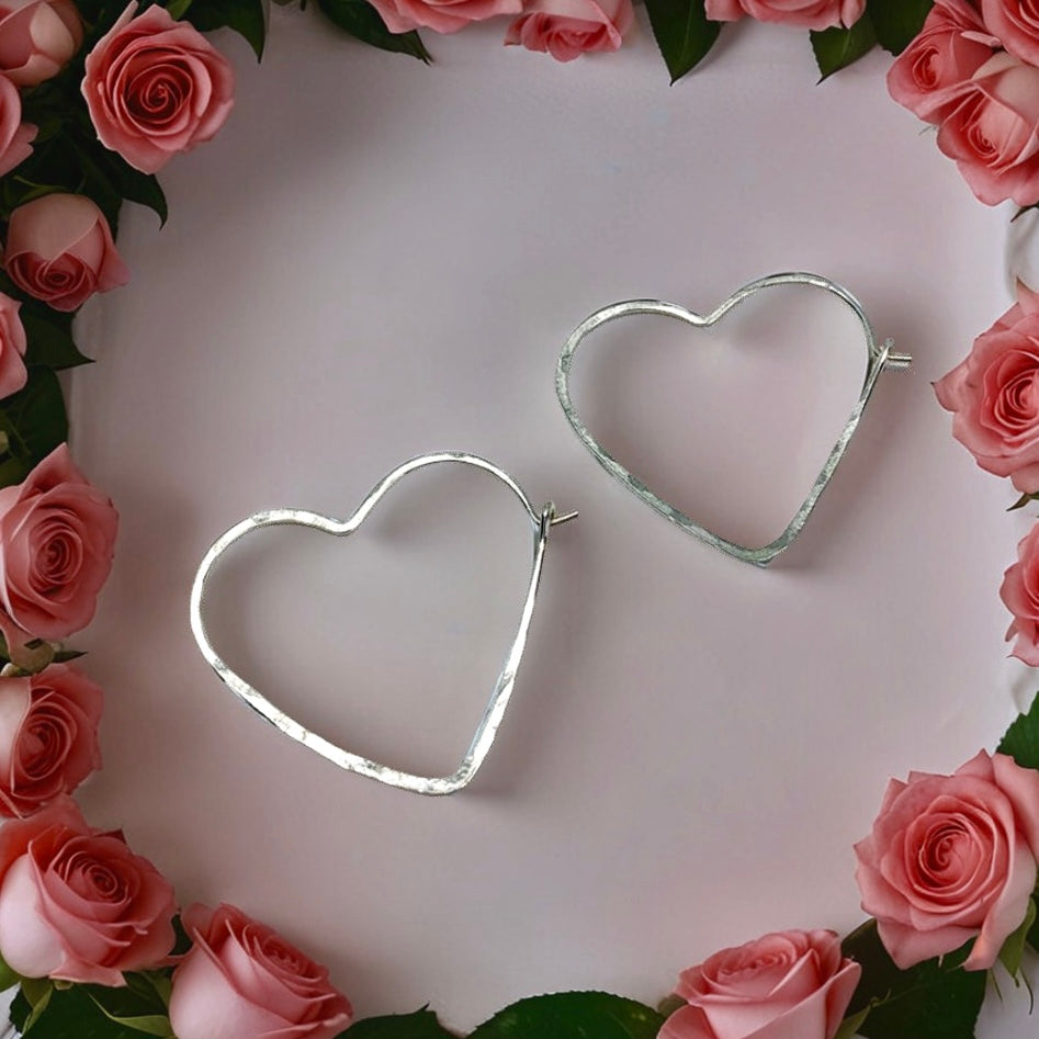 Heart Hoops – 1” – Handmade to Order