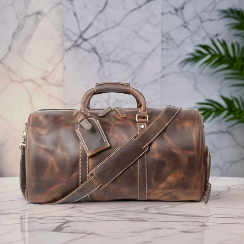 The Dagny Weekender Large Leather Duffle Bag