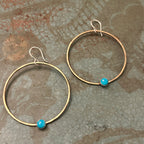 Solstice Hoops – Large - Turquoise-4