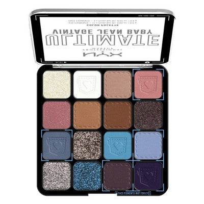 NYX Professional Ultimate Eyeshadow Palette Vintage Jean Baby 0.32oz - Imperfect Container