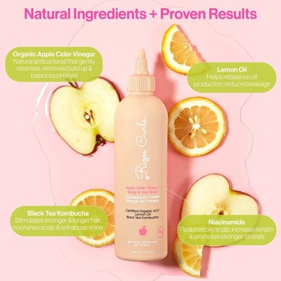 The Rizos CURLS Apple Cider Vinegar Scalp + Hair Rinse – 10 fl Oz
