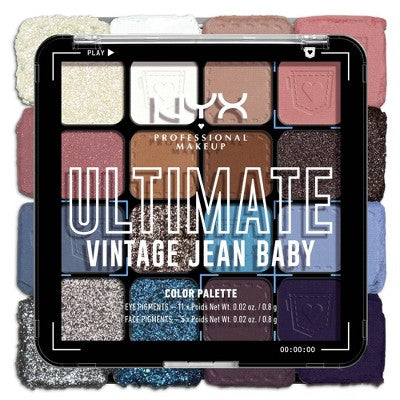 NYX Professional Ultimate Eyeshadow Palette Vintage Jean Baby 0.32oz - Imperfect Container