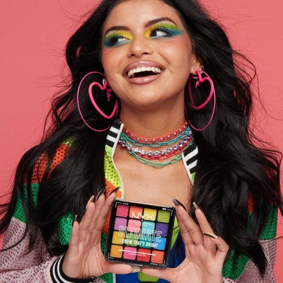 NYX Professional Makeup Ultimate Eyeshadow Palette Bright 0.32 oz - Imperfect Container