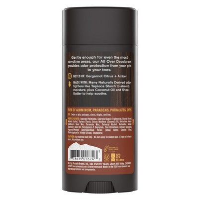 The FRESH CITRUS Every Man Jack All Over Solid Deodorant – 2.6 Oz