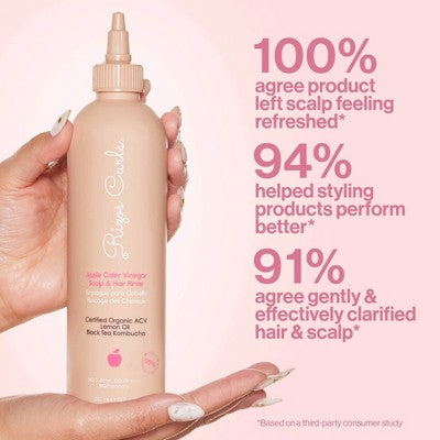 The Rizos CURLS Apple Cider Vinegar Scalp + Hair Rinse – 10 fl Oz