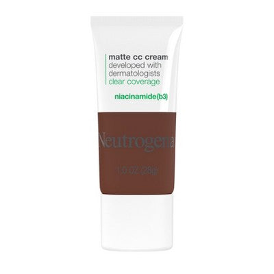 Neutrogena Clear Coverage Flawless Matte Color Correcting Cream, Full-Coverage – 10.0 Sienna