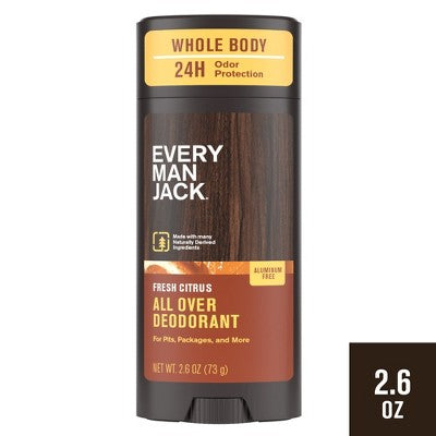 The FRESH CITRUS Every Man Jack All Over Solid Deodorant – 2.6 Oz